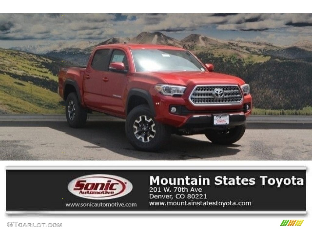 2017 Tacoma TRD Off Road Double Cab 4x4 - Barcelona Red Metallic / Cement Gray photo #1