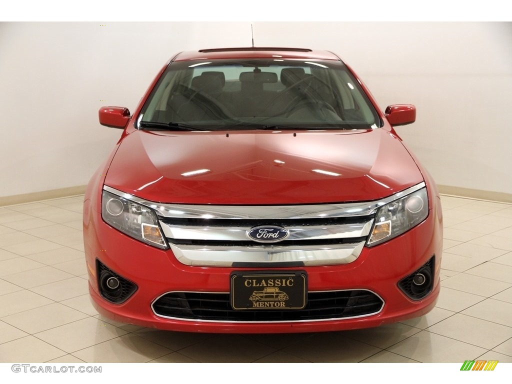 2011 Fusion SE - Red Candy Metallic / Charcoal Black photo #2
