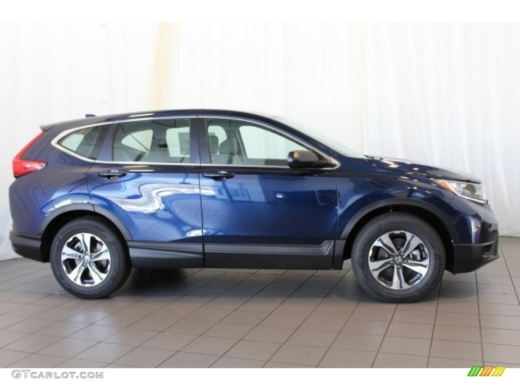 2017 CR-V LX - Obsidian Blue Pearl / Gray photo #3