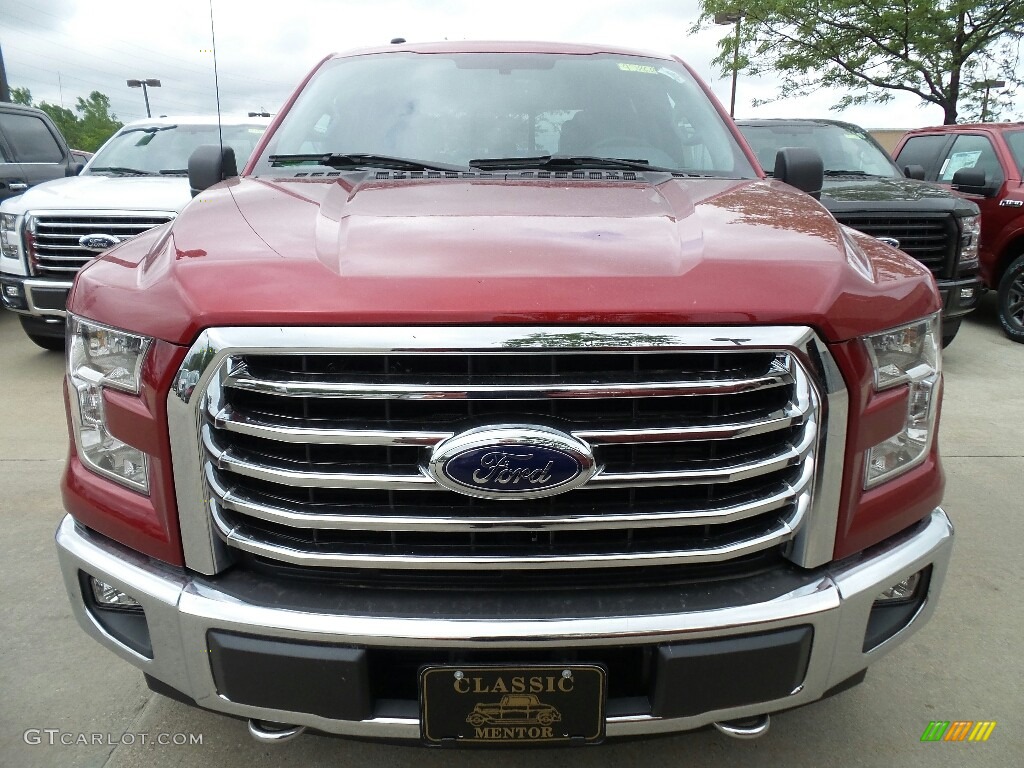 2017 F150 XLT SuperCrew 4x4 - Ruby Red / Earth Gray photo #2