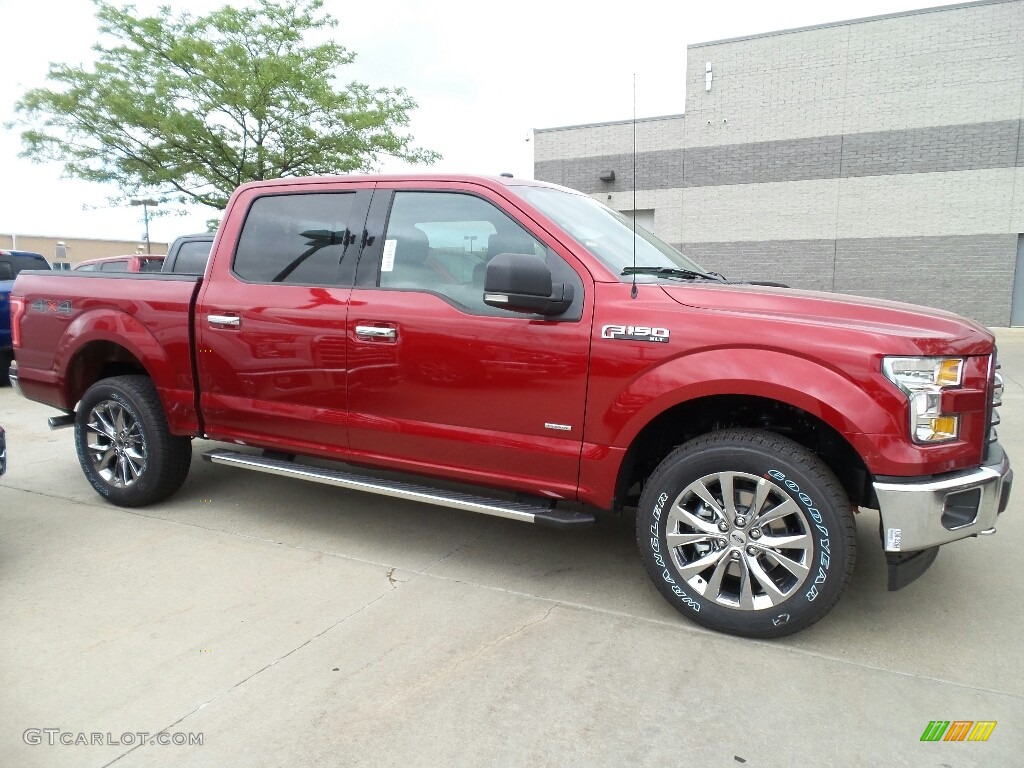 2017 F150 XLT SuperCrew 4x4 - Ruby Red / Earth Gray photo #3