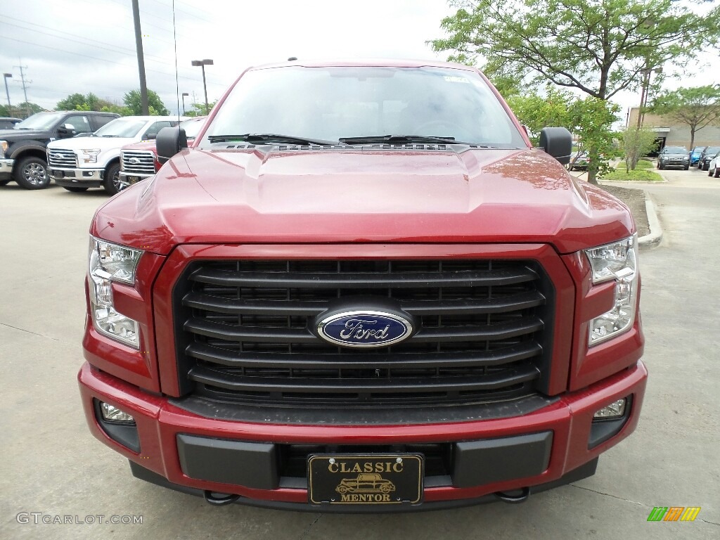 2017 F150 XLT SuperCrew 4x4 - Ruby Red / Black photo #2