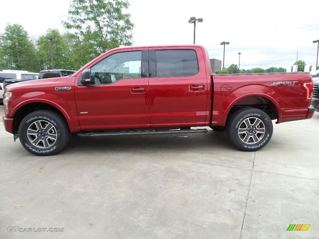 2017 F150 XLT SuperCrew 4x4 - Ruby Red / Black photo #3