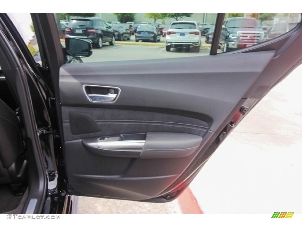 2018 Acura TLX V6 SH-AWD A-Spec Sedan Ebony Door Panel Photo #120882500