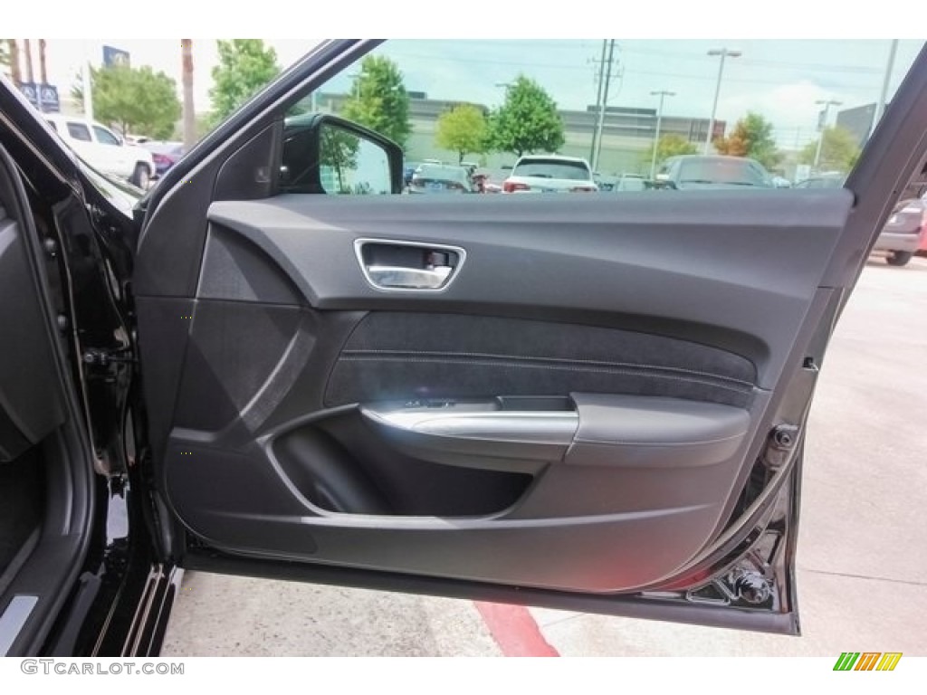 2018 Acura TLX V6 SH-AWD A-Spec Sedan Ebony Door Panel Photo #120882515