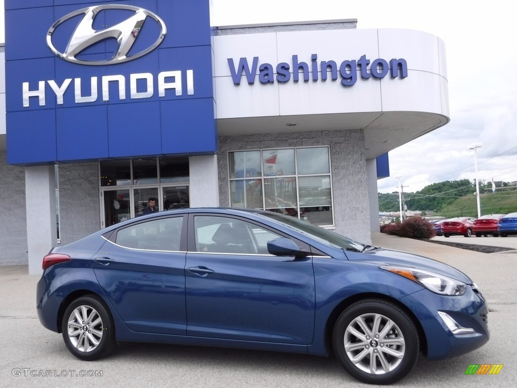 2015 Elantra SE Sedan - Lakeside Blue / Black photo #2