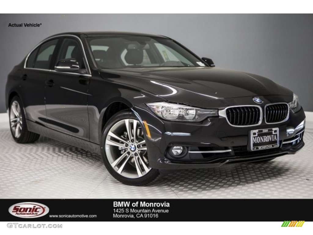 2017 3 Series 330i Sedan - Black Sapphire Metallic / Black photo #1