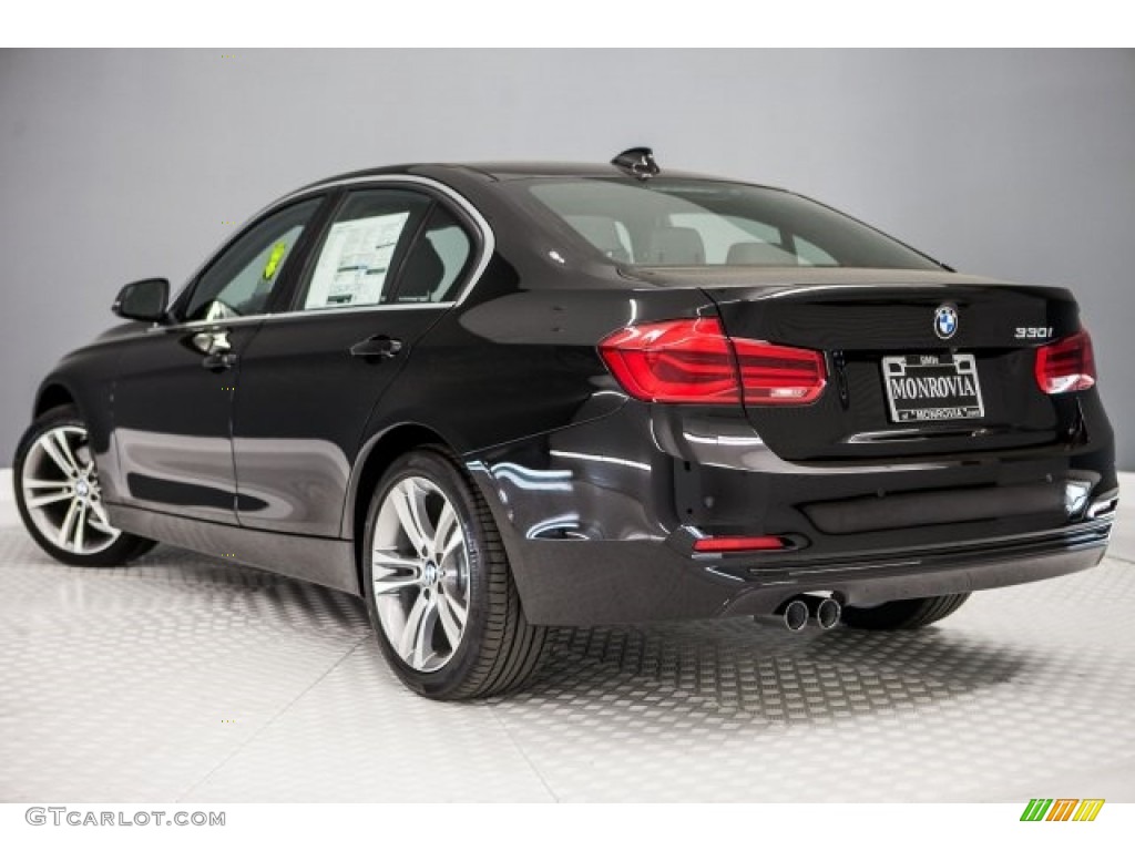 2017 3 Series 330i Sedan - Black Sapphire Metallic / Black photo #3