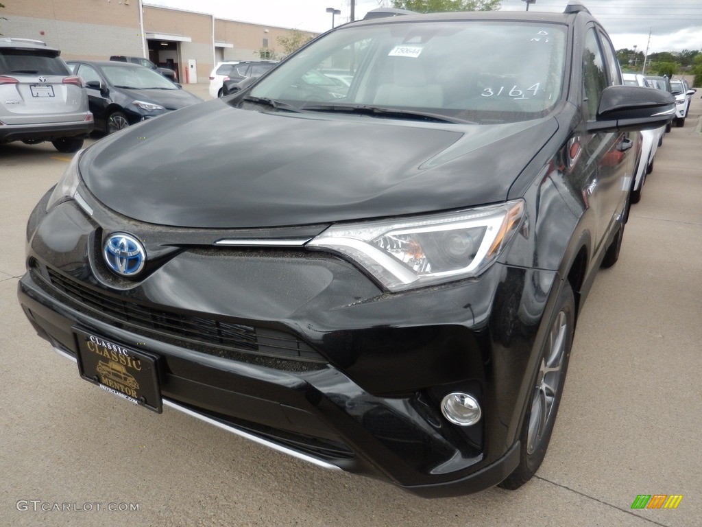 2017 RAV4 XLE AWD Hybrid - Black / Ash photo #1