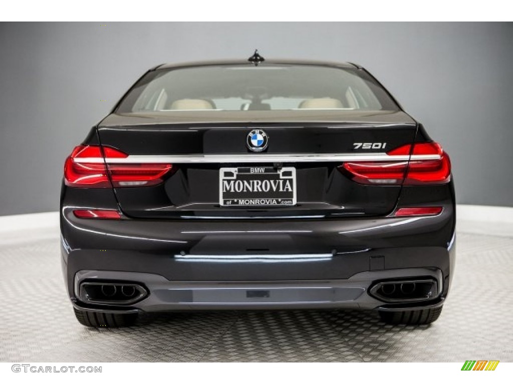 2017 7 Series 750i Sedan - Black Sapphire Metallic / Zagora Beige photo #4