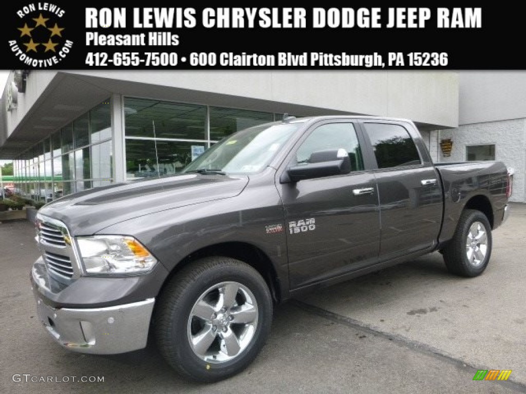 2017 1500 Big Horn Crew Cab 4x4 - Granite Crystal Metallic / Black/Diesel Gray photo #1