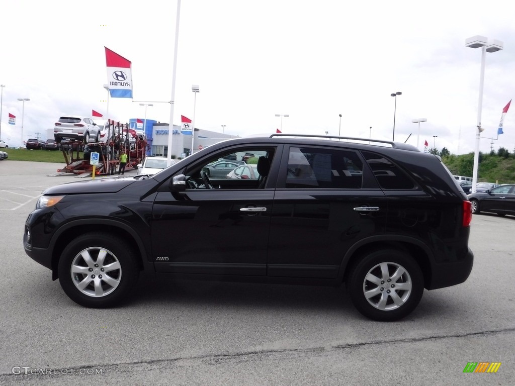 2011 Sorento LX AWD - Ebony Black / Black photo #7