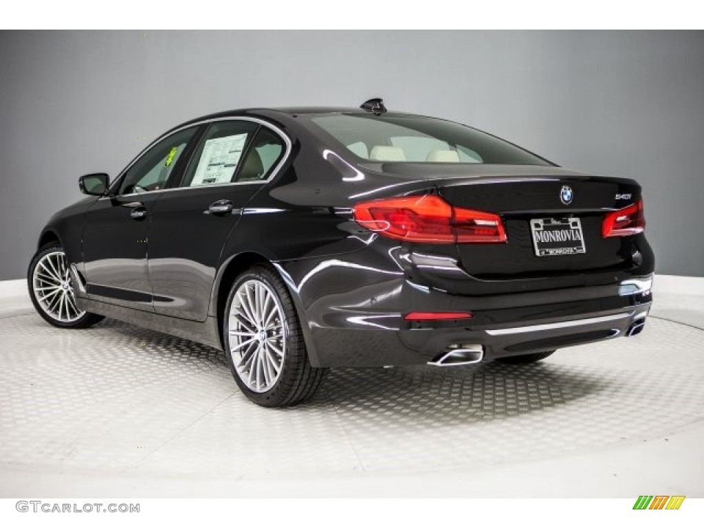 2017 5 Series 540i Sedan - Jet Black / Canberra Beige photo #3