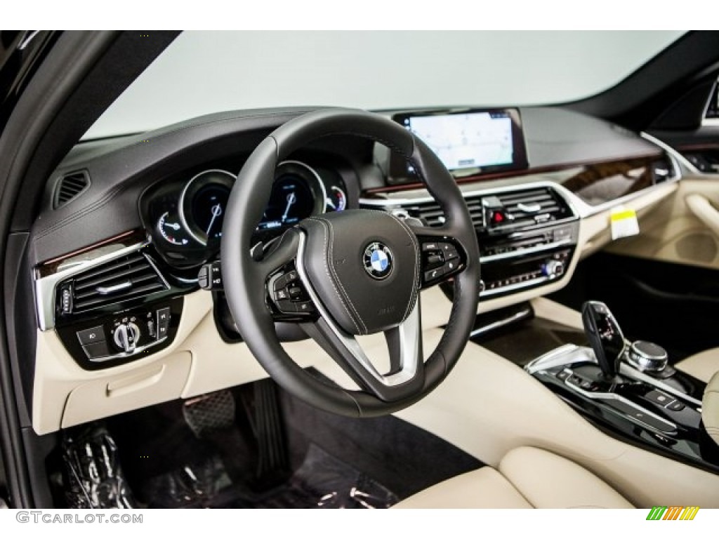 2017 5 Series 540i Sedan - Jet Black / Canberra Beige photo #5