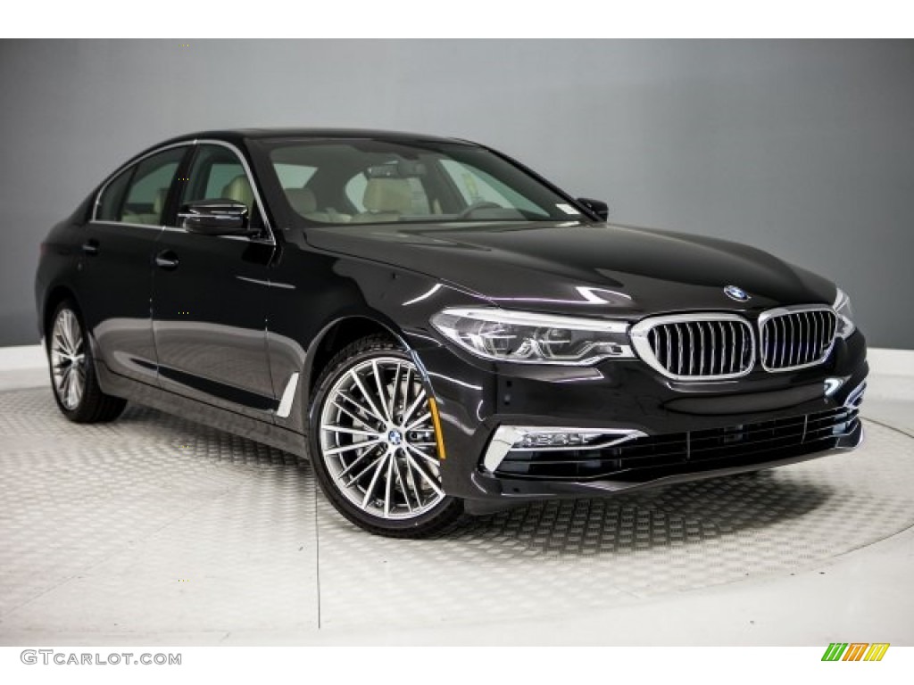 2017 5 Series 540i Sedan - Jet Black / Canberra Beige photo #12