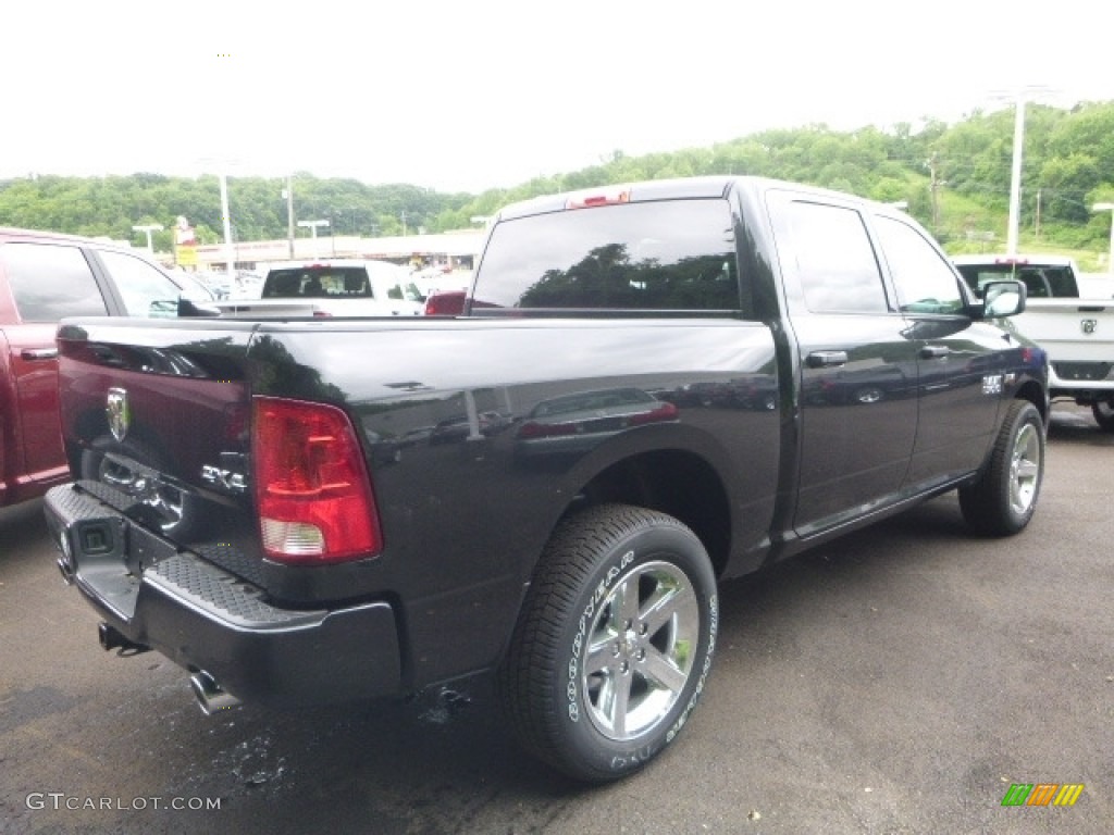 2017 1500 Express Crew Cab 4x4 - Brilliant Black Crystal Pearl / Black/Diesel Gray photo #5