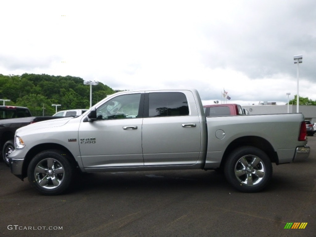 2017 1500 Big Horn Crew Cab 4x4 - Bright Silver Metallic / Black/Diesel Gray photo #2