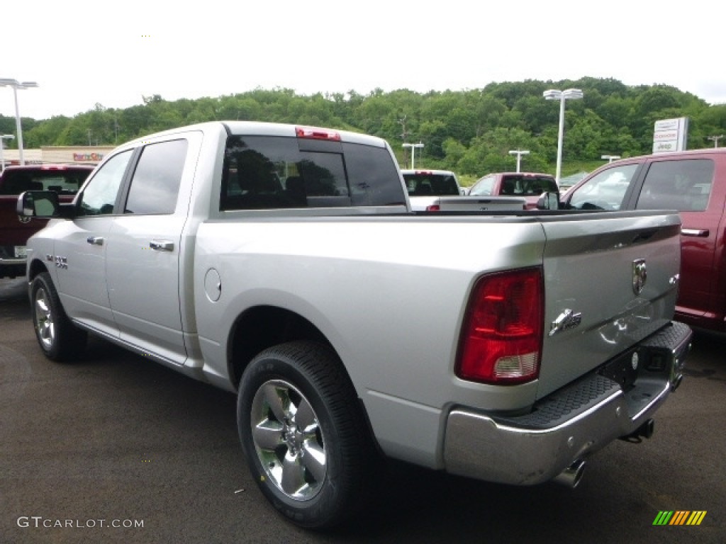 2017 1500 Big Horn Crew Cab 4x4 - Bright Silver Metallic / Black/Diesel Gray photo #3