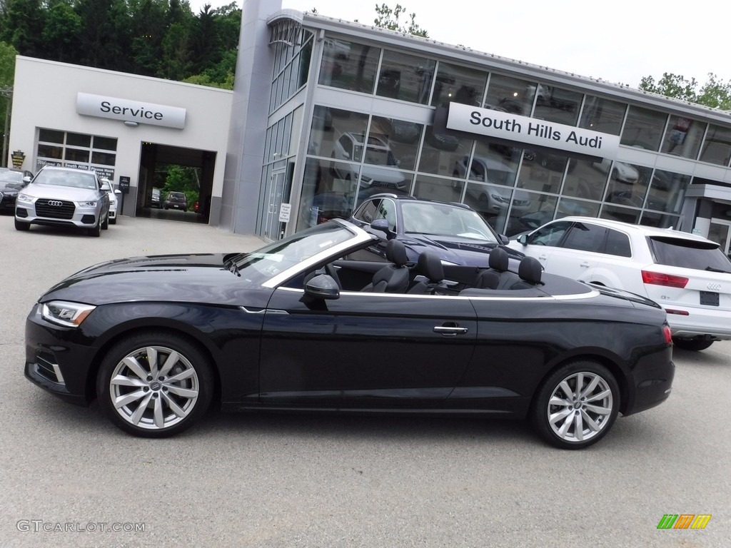 2018 A5 Premium Plus quattro Cabriolet - Moonlight Blue Metallic / Black photo #5