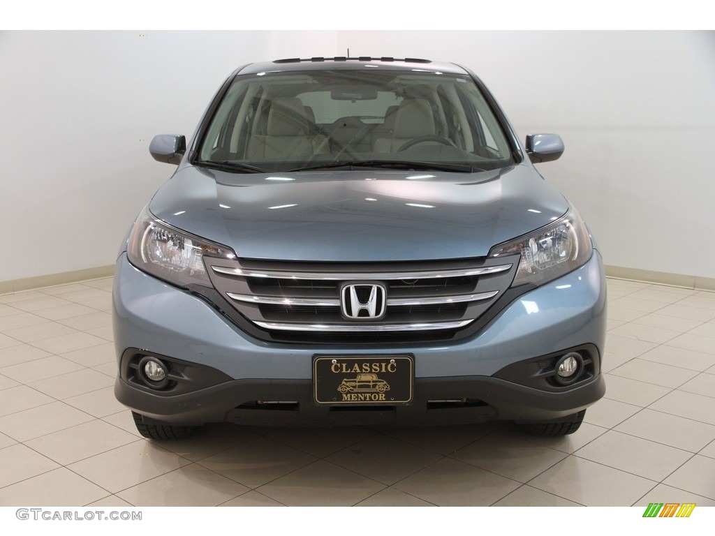 2014 CR-V EX AWD - Mountain Air Metallic / Beige photo #2