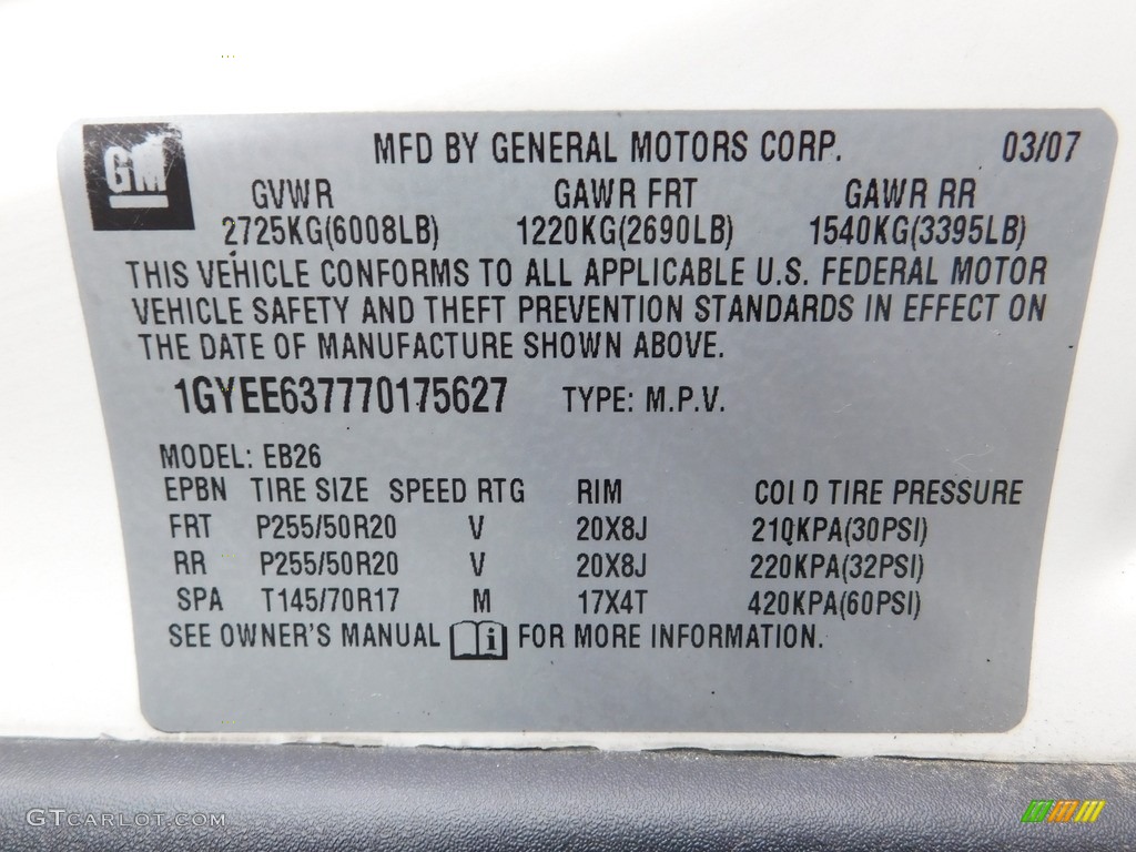 2007 SRX V6 - White Diamond / Ebony photo #13