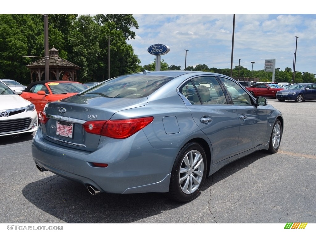 2015 Q50 3.7 - Hagane Blue / Wheat photo #3