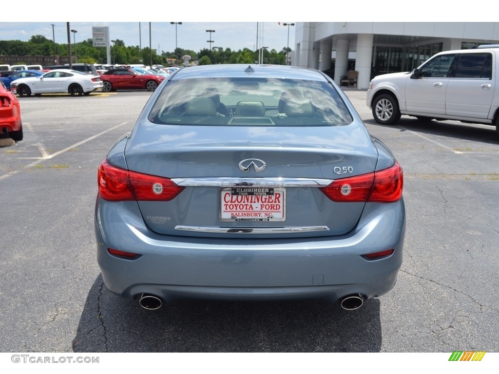 2015 Q50 3.7 - Hagane Blue / Wheat photo #4