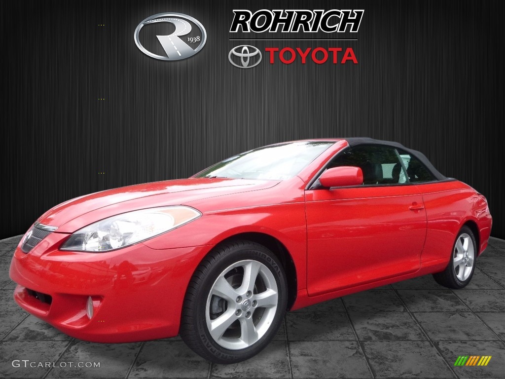 2005 Solara SLE V6 Convertible - Absolutely Red / Dark Stone photo #4