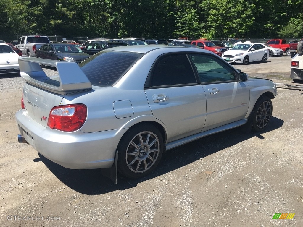 2005 Impreza WRX STi - Platinum Silver Metallic / Black/Blue Ecsaine photo #4