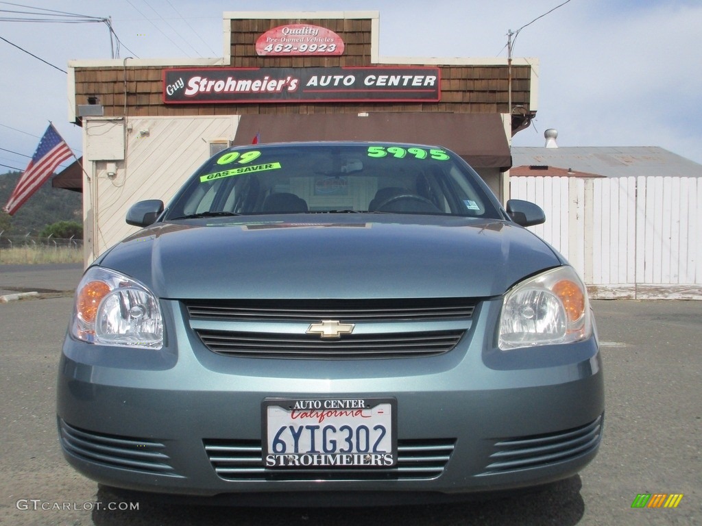 2009 Cobalt LT Sedan - Silver Moss Metallic / Gray photo #2