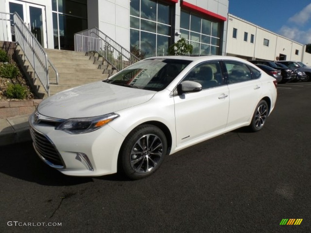 2017 Avalon Hybrid XLE Premium - Blizzard Pearl White / Almond photo #5