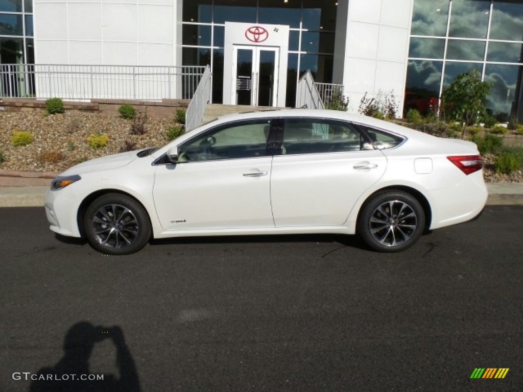 2017 Avalon Hybrid XLE Premium - Blizzard Pearl White / Almond photo #6