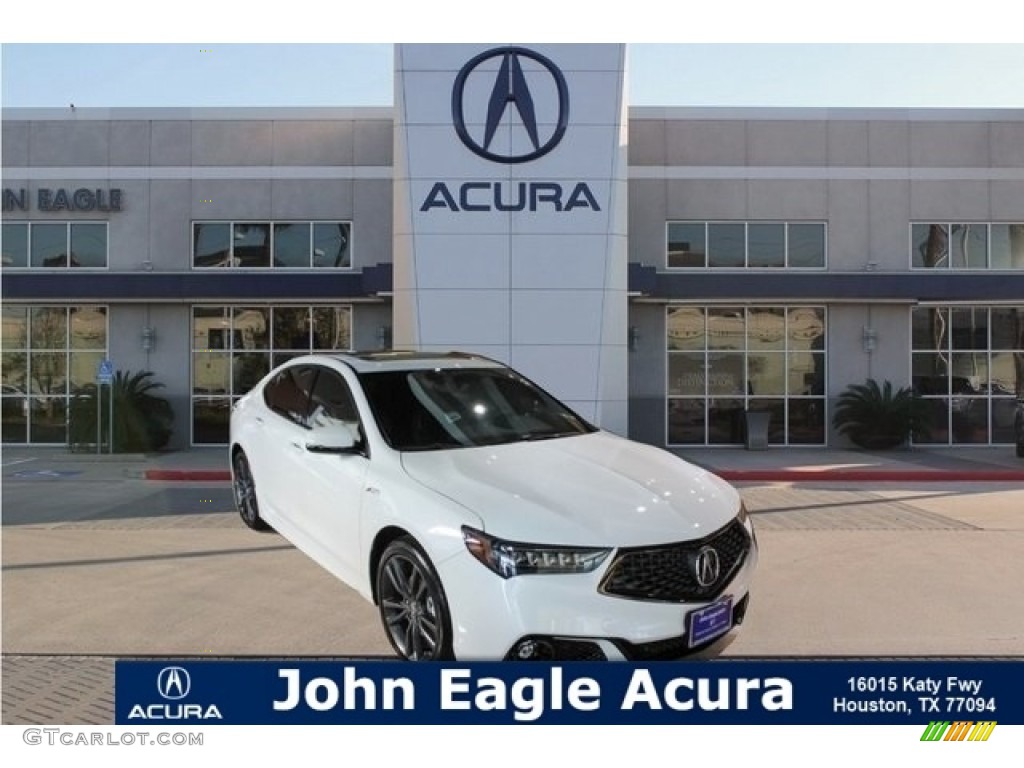 2018 TLX V6 SH-AWD A-Spec Sedan - Bellanova White Pearl / Ebony photo #1
