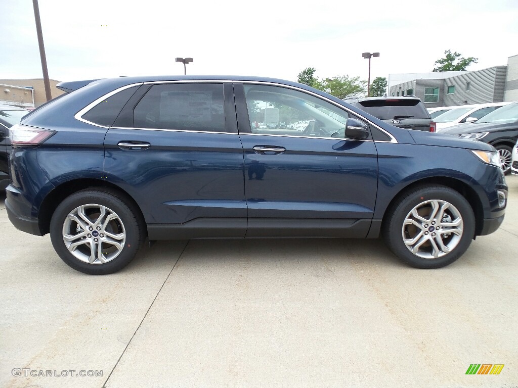 2017 Edge Titanium AWD - Blue Jeans Metallic / Ebony photo #3