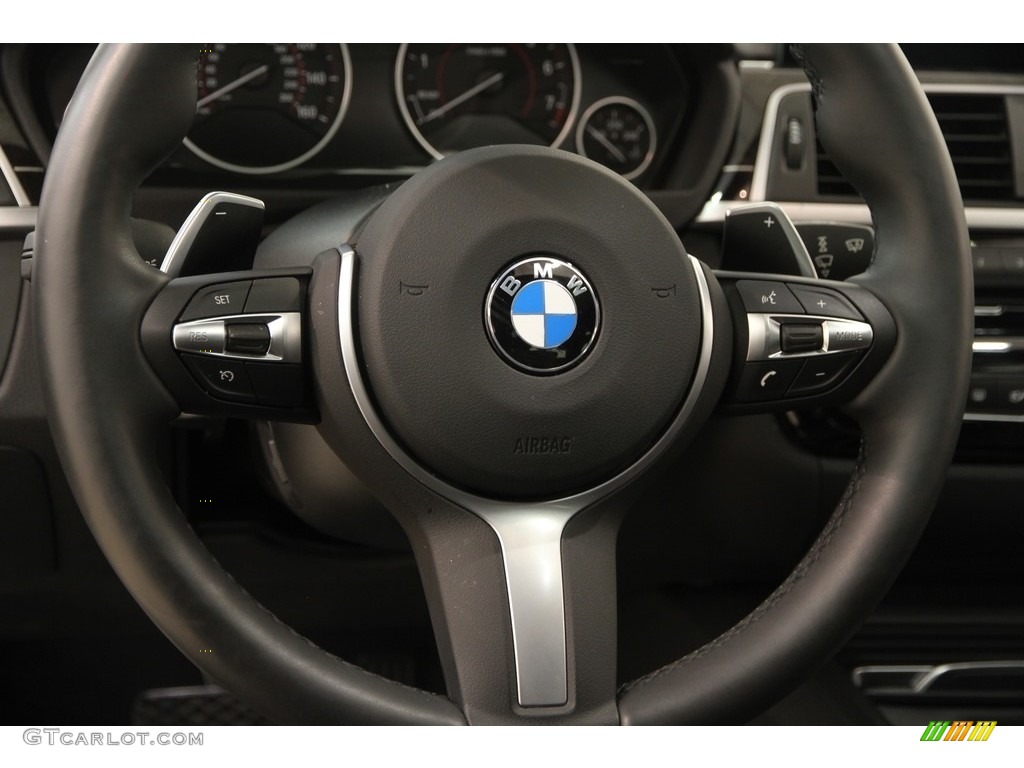 2017 BMW 3 Series 330i xDrive Sports Wagon Black Steering Wheel Photo #120903263