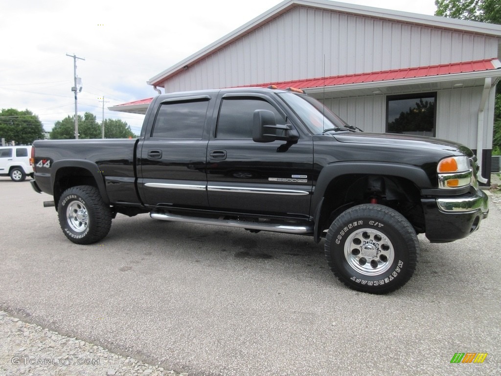 2006 Sierra 2500HD SLT Crew Cab 4x4 - Onyx Black / Dark Pewter photo #2