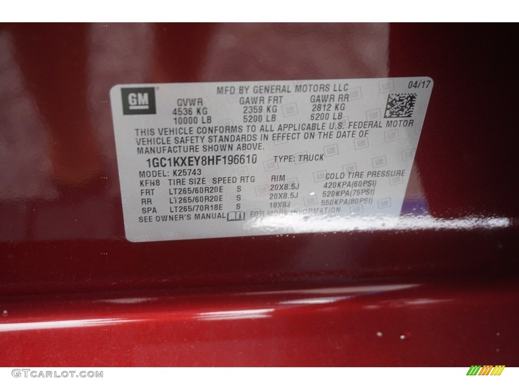 2017 Silverado 2500HD High Country Crew Cab 4x4 - Butte Red Metallic / High Country Saddle photo #19