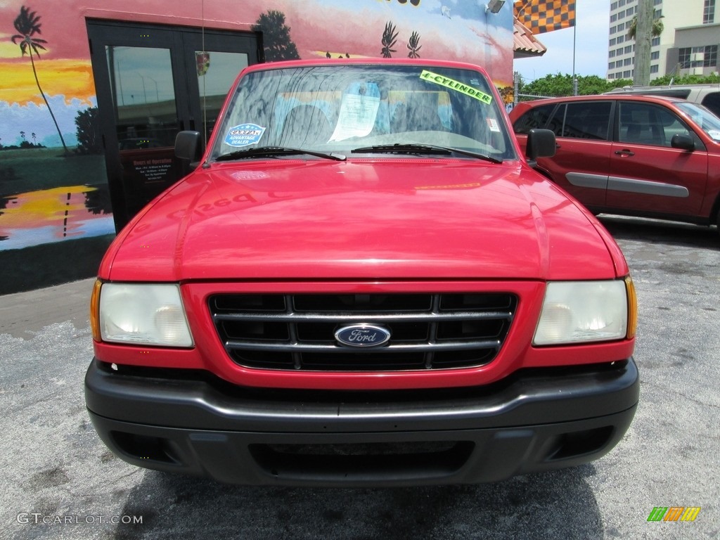 2002 Ranger XL Regular Cab - Bright Red / Medium Prairie Tan photo #5