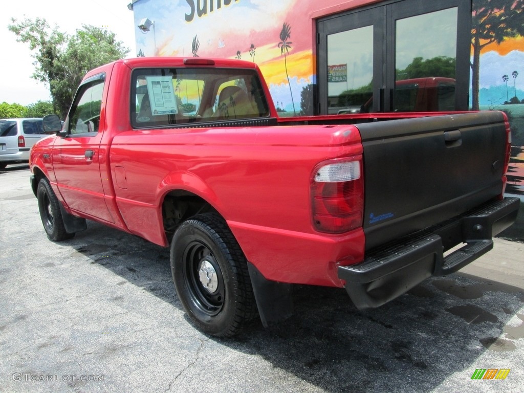 2002 Ranger XL Regular Cab - Bright Red / Medium Prairie Tan photo #7