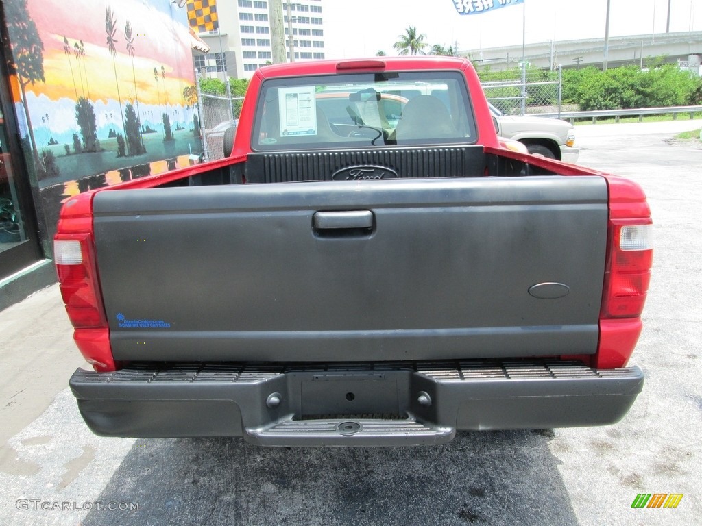 2002 Ranger XL Regular Cab - Bright Red / Medium Prairie Tan photo #8