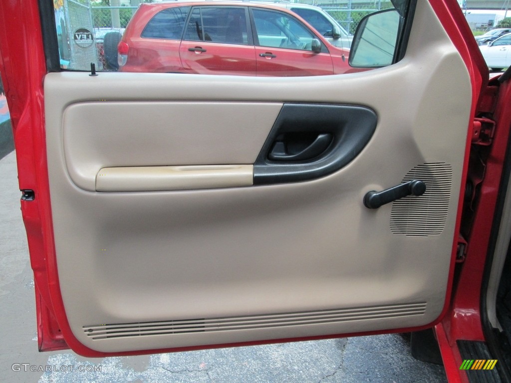 2002 Ranger XL Regular Cab - Bright Red / Medium Prairie Tan photo #10