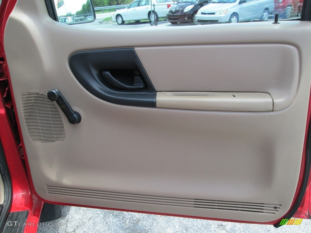 2002 Ranger XL Regular Cab - Bright Red / Medium Prairie Tan photo #13