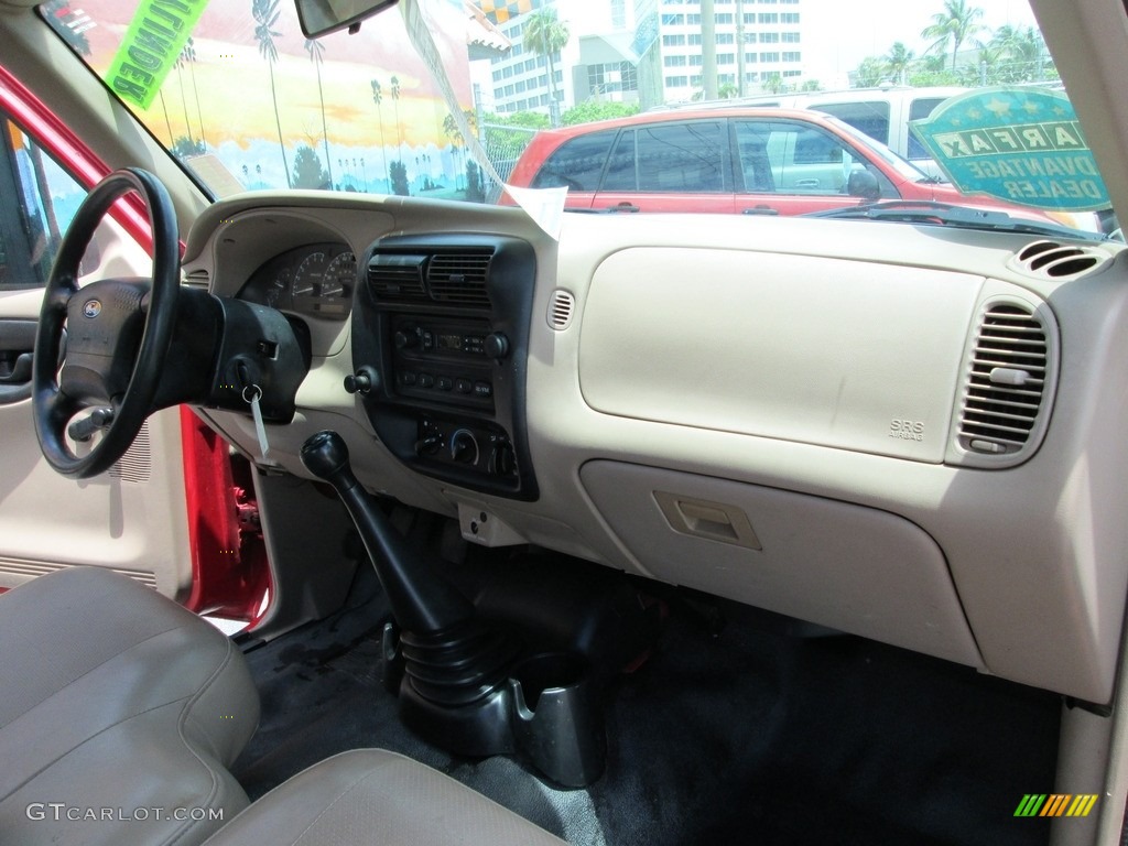 2002 Ranger XL Regular Cab - Bright Red / Medium Prairie Tan photo #14