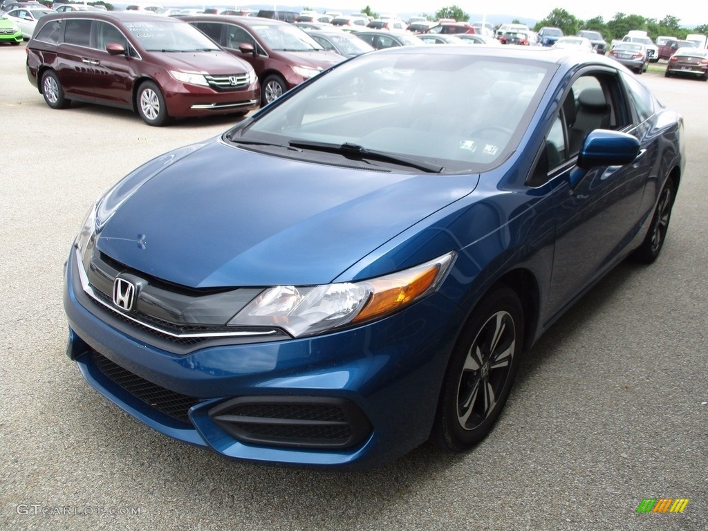 Dyno Blue Pearl 2014 Honda Civic EX Coupe Exterior Photo #120914597