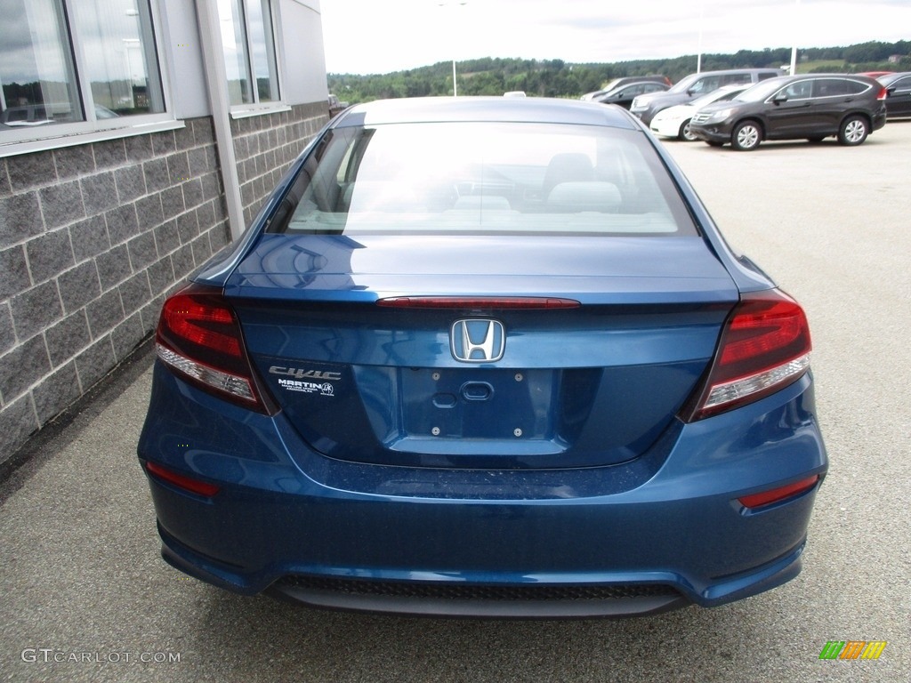 2014 Civic EX Coupe - Dyno Blue Pearl / Gray photo #18