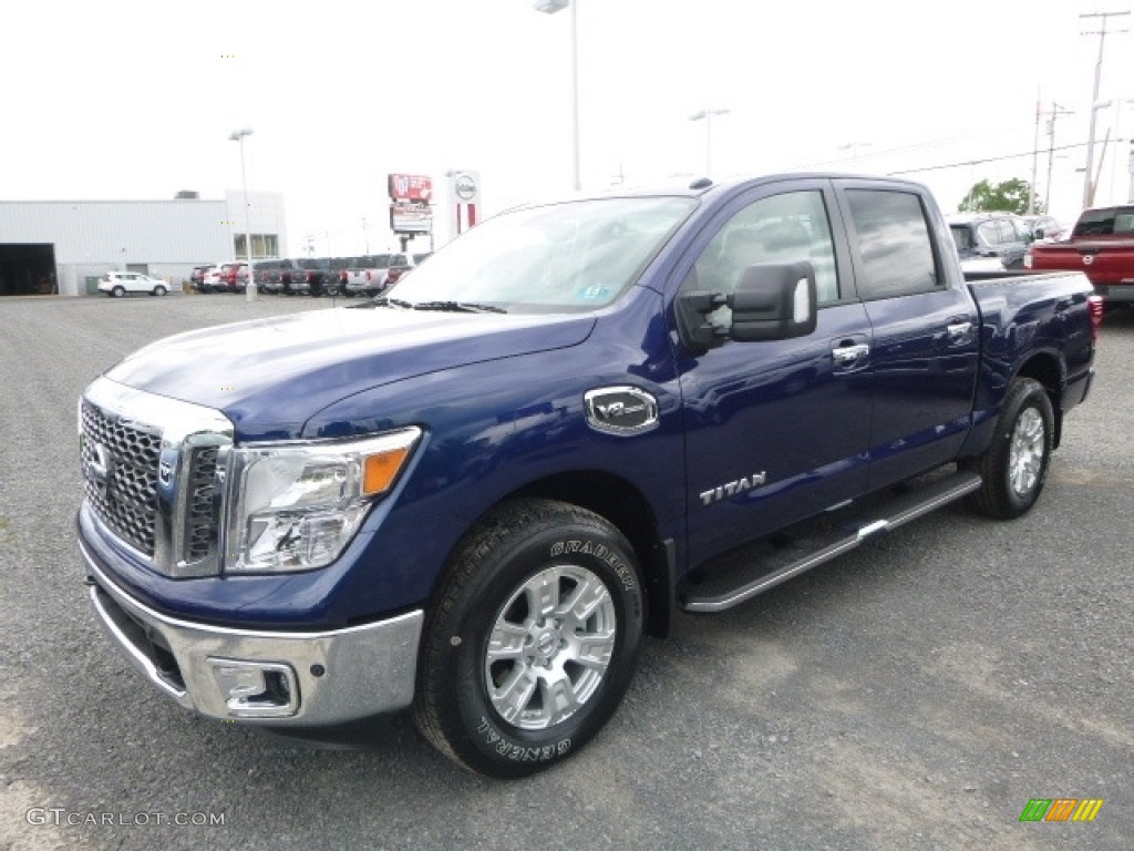 Deep Blue Pearl 2017 Nissan Titan SV Crew Cab 4x4 Exterior Photo #120915413