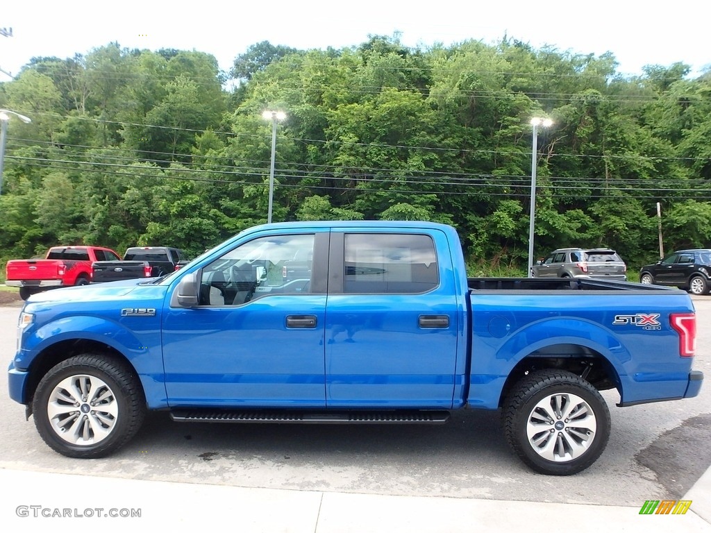 2017 F150 XL SuperCrew 4x4 - Lightning Blue / Earth Gray photo #5