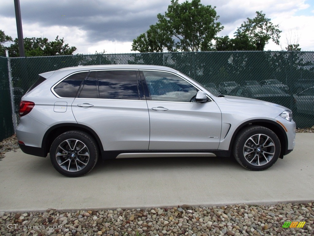 2017 X5 xDrive35i - Glacier Silver Metallic / Black photo #2