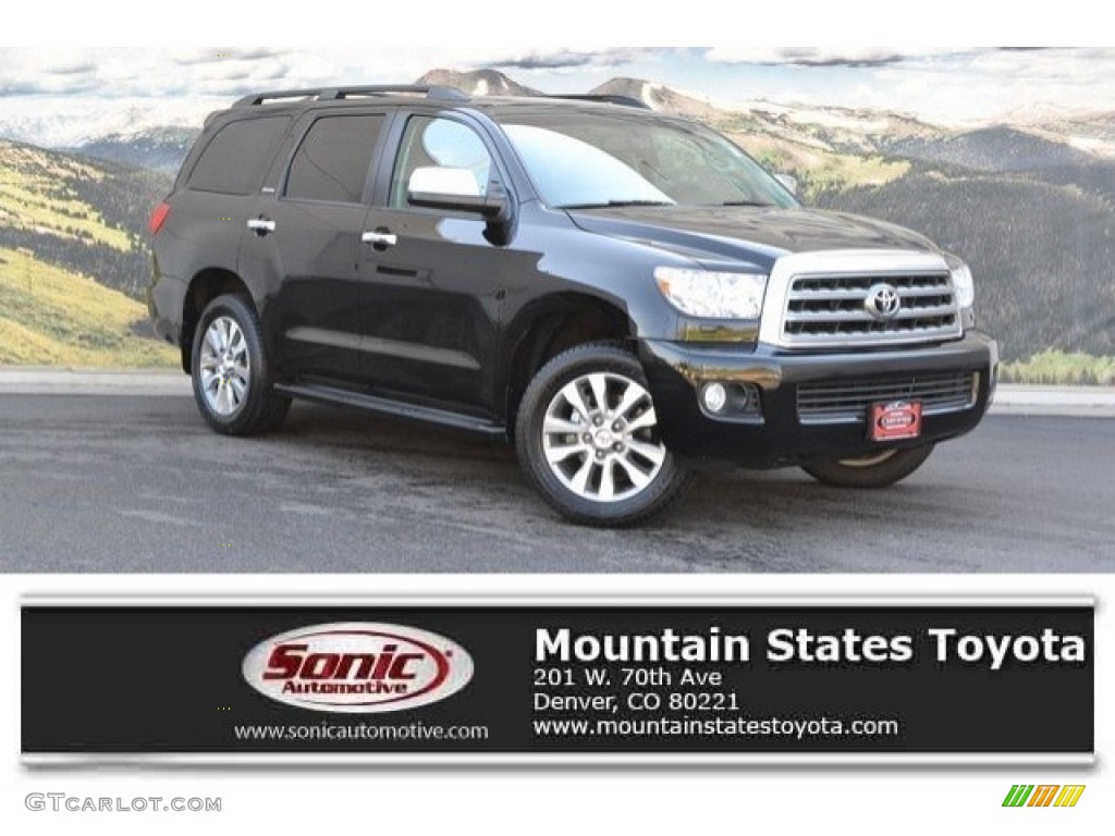 2015 Sequoia Limited 4x4 - Black / Gray photo #1