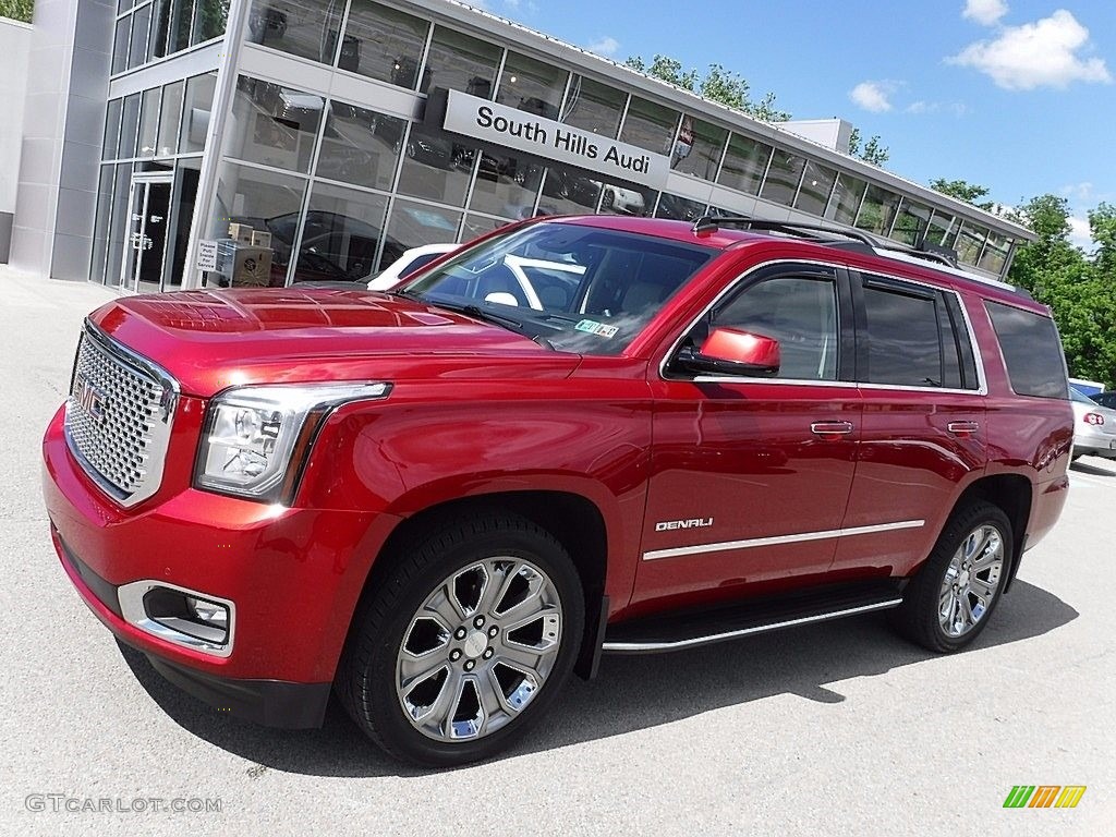 2015 Yukon Denali 4WD - Crystal Red Tintcoat / Denali Cocoa/Shale photo #1